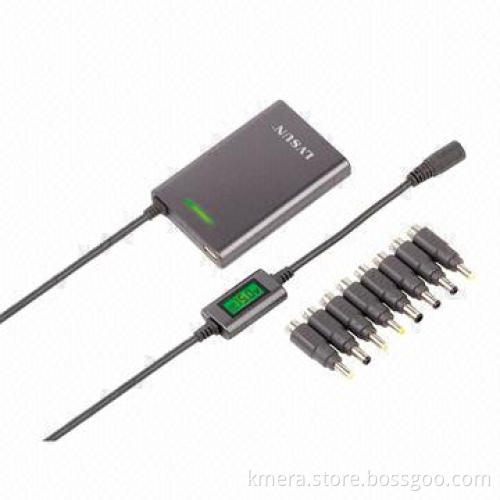 Ultra Slim Tablet PC AC Adapter with LCD Display, 15mm Thickness, Charge for Laptop, Phone